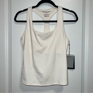 Spiritual Gangster Nirvana Tech Joni Tank Cream Shelf Bra Active Top S NWT